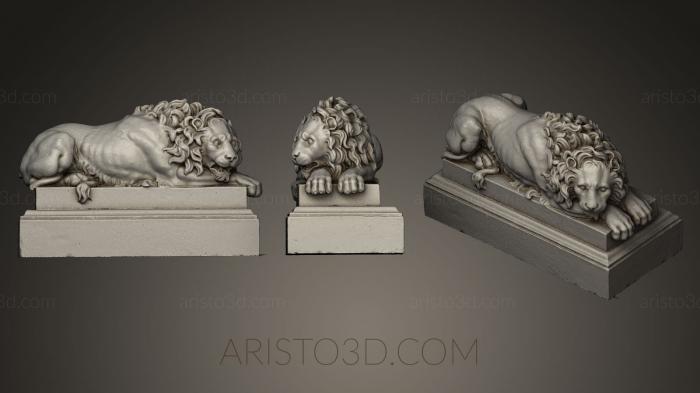 Figurines lions tigers sphinxes (STKL_0127) 3D model for CNC machine